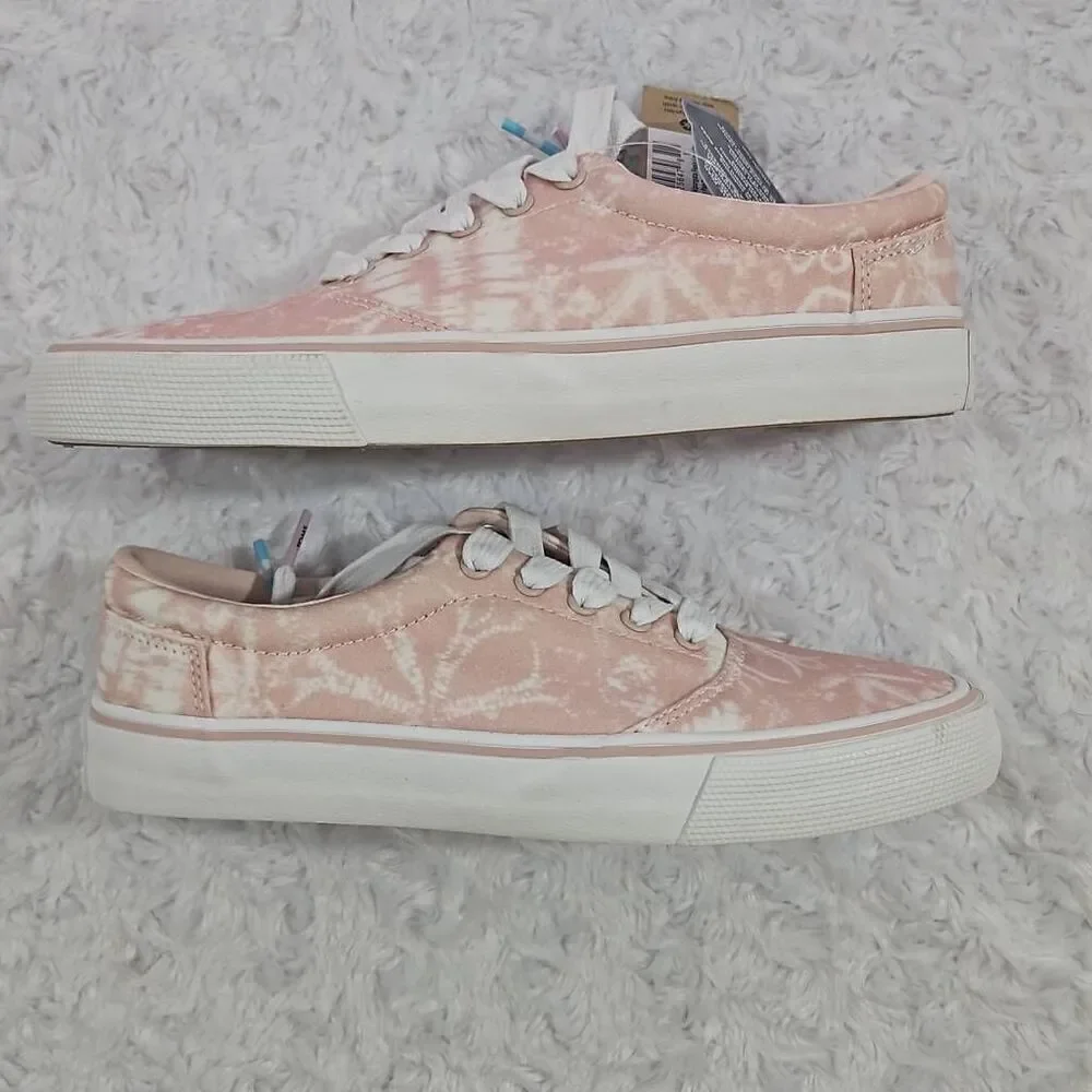 Toms Alpargata Cloud pink patchwork batik Fenix Tie Dye lace sneaker womens 7.5